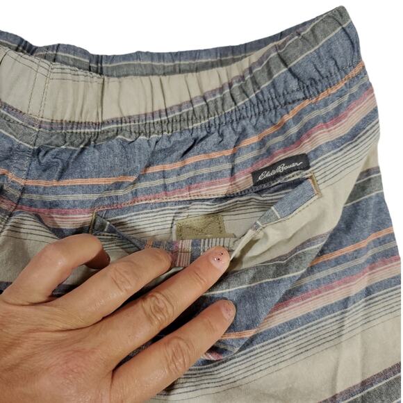 Eddie Bauer  | Striped, Built in Belt, Shorts | Size Large - Picture 5 of 5